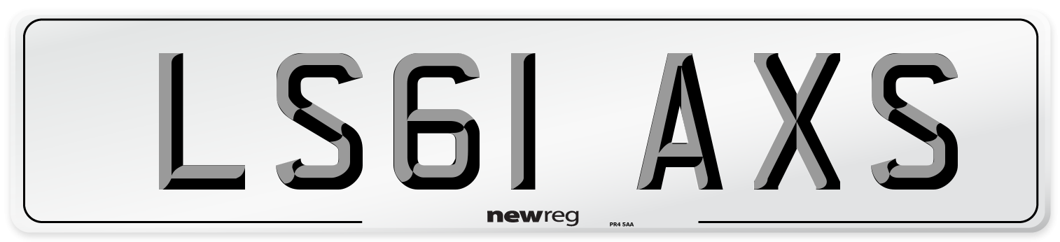 LS61 AXS Number Plate from New Reg